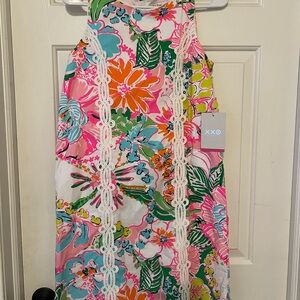 Lilly Pulitzer Floral Kids Dress - Pink, Green, and Orange